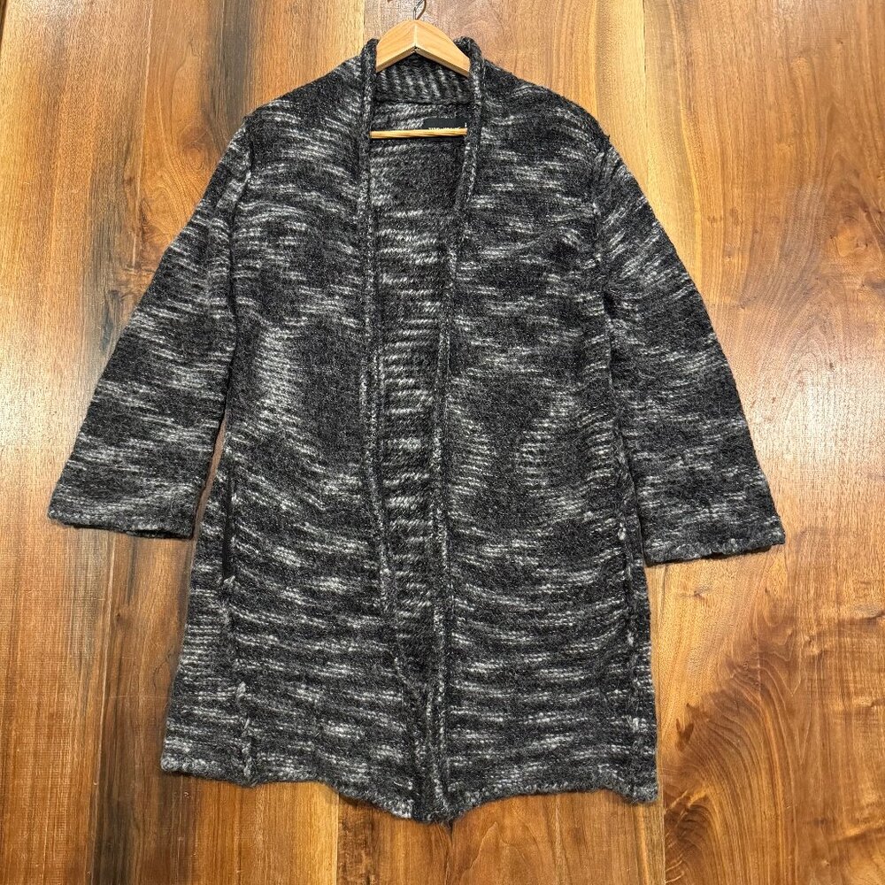 Zadig & Voltaire long gray print cardigan
